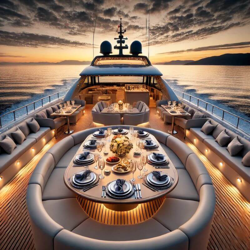 Book your luxury yacht dining today.